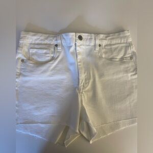 Blank NYC White High-Rise Shorts